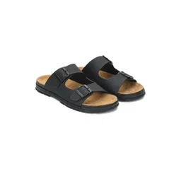 STEPHORN Men Black Synthetic Leather Comfort Sandals-picture-40