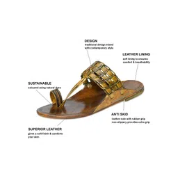 STEPHORN Men Ethnic Leather Comfort Sandals image 3