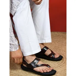 STEPHORN Men Ethnic Leather Comfort Sandals with Backstrap-picture-20