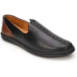 stephorn Men’s Slip-On Mojari Style Shoes | Ethnic Loafers with Cushioned Sole | Faux Leather Traditional Footwear for Men | Comfortable Open Front Design for Ethnic & Semi-Formal Use-picture-30