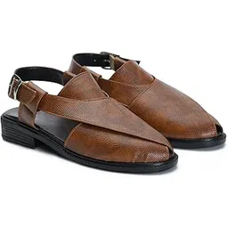 stephorn Peshawari Sandals for Men | Ethnic Footwear for Men Casual & Festive | Faux Leather Men Sandals | Traditional Ethnic Sandals for Kurta Pajama, Sherwani, Weddings & Daily Use-picture-24