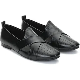 stepsoft Ethnic Criss-Cross Slip-On Nagra Jutti with TPR Sole – Loafers for Men Casual Perforated Design Loafer Shoes for Men for Kurta & Festive Looks in Brown, Black & Tan-picture-10