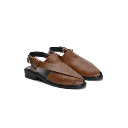 STEPSOFT Men Ethnic Peshawari-Style Faux Leather Comfort Sandals with Slingback Buckle-picture-28