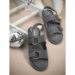 STEPT6 Women Open Toe Flats with Buckles-picture-35