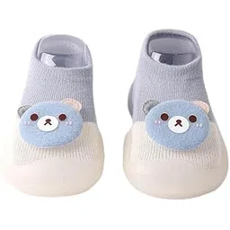 steshwk Multicolor Panda Face Shape Cotton and Antislip Silicon Rubber base Shoes Cum Socks For Kid's,Soft Sole Baby Shoes,Breathable Socks (Multicolor)-picture-13