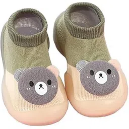 steshwk Socks Shoes for Baby Boy and Girls Infant Toddler Soft Children's Multicolor Cute Panda Face Cotton and Silicon Rubber base Antislip Soft Sole Kid's(Multicolor)-picture-14