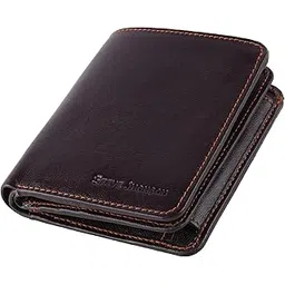 steve jhonson Genuine Leather RFID-Protected - Slim Bi fold Wallet for Men – Pop-Up Card Holder, Stylish & Ideal Gift for Men (Brown Softy)-picture-11