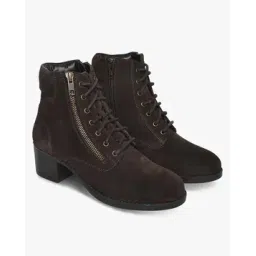 steve madden Lace-Up Heeled Leather Ankle-Length Boots-picture-41