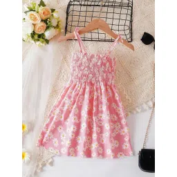 STH Girls Pink Cotton Printed Dress-picture-28