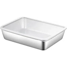 STHITI Stainless Steel Food Tray with Lid Stackable Snack Storage Boxes, Deli Meat Keeper for Refrigerator or Picnic, BBQ Party, Office, Gym Lunch Food Storage Container (1 pcs) image 1