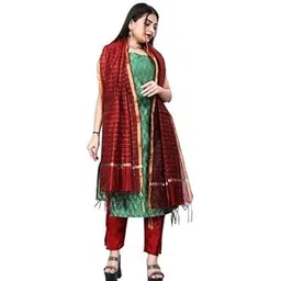 Stiched banarasi silk fency dres with tafeta pant and cotton dupptta| eligant style and design - 126 for the size of --picture-34