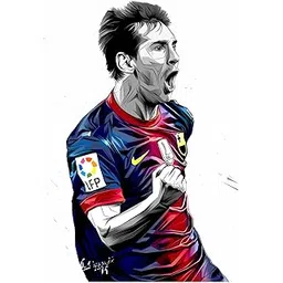 Sticker Yard Messi Cheer up Vinyl Wall Sticker for Living Room/Bedroom/Office and All Decorative Wall Stickers Size 40X55CM-picture-32