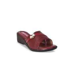 STICY Printed Wedge Sandals with Buckles-image-11