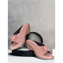 STICY Women Embellished Open Back Wedge Mules Heels-image-33