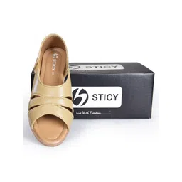 STICY Women Solid Slip-On Open Toe Flats-picture-19