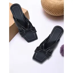 STICY Women Solid Square Toe Open Toe Flats-picture-15