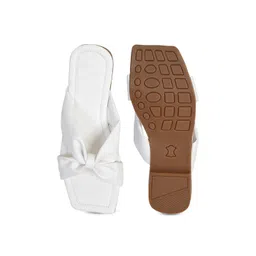 STICY Women Solid Square Toe Open Toe Flats image 5