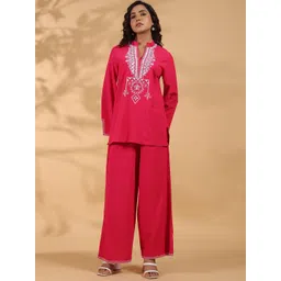 STIL O STITCH Embroiderd Mandarin Collar Tunic & Trousers-picture-38