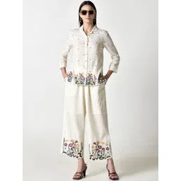 STIL O STITCH Embroidered Shirt Collar Shirt & Trousers-picture-36