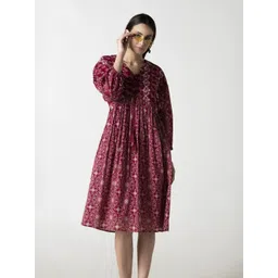 STIL O STITCH Print A-Line Midi Dress-picture-12