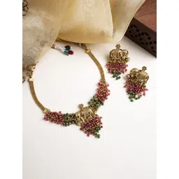 StileAdda Gold-Plated Beaded Jewellery Set-picture-10