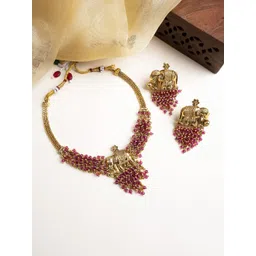 StileAdda Gold-Plated Beaded Jewellery Set-picture-12