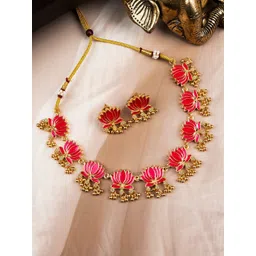 StileAdda Gold-Plated Beaded Jewellery Set image 1