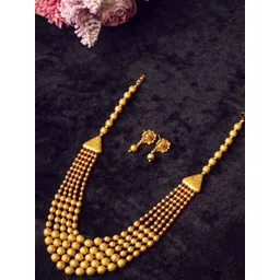 StileAdda Gold Plated Stone Studded & Beaded Traditional Jewellery Set-picture-21