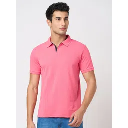 Stitch Hub Men Solid Polo Collar T-shirt-picture-24
