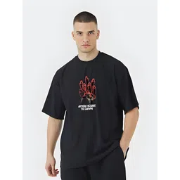 Stitchmeashirt Men Activchill Graphic Printed Round Neck Pure Cotton Relaxed Fit T-shirt-picture-33