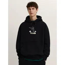 stitchmeashirt Men Black Spidey Printed Hooded Sweatshirt-picture-22