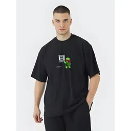 Stitchmeashirt Men Cotton Printed Drop-Shoulder Sleeves T-shirt-picture-38