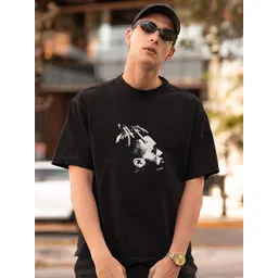 Stitchmeashirt Men Printed Drop-Shoulder Sleeves Monochrome Activchill T-shirt-picture-22