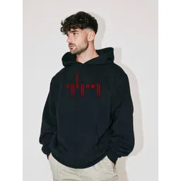 stitchmeashirt UNKNOWN MEN BLACK SOLID HOODED SWEATSHIRT-picture-26