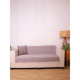 STITCHNEST Grey Velvet Dustproof 1 Seater Sofa Protector Sofa Cover-picture-31
