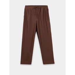StitchX Men Striped Relaxed Fit Mid-Rise Trousers image 3