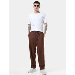StitchX Men Striped Relaxed Fit Mid-Rise Trousers image 4