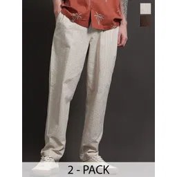 StitchX Men Textured Relaxed Trousers-picture-28