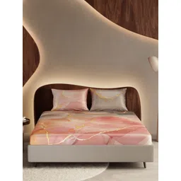 Stoa Paris Louvre Collection Dawn's Brushstroke 300 TC King Sheet Wih 2 Pillow Covers-picture-37