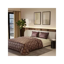 Stoa Paris Lumiere Ruby Affair Polyester King Size Bed Sheet with Pillows & Comforter Set image 1