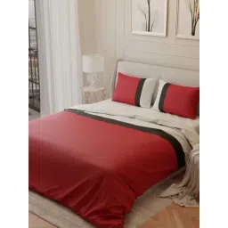 Stoa Paris Red & White Polyester 300 TC Chic Paris King Comforter with 2 Pillow Covers-picture-16