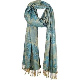 STOLE STUDIO Embellished Fashionable LEAF Beige/Rama Stole & Scarf-picture-53