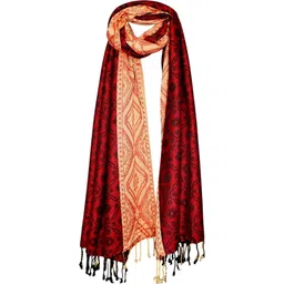 stolestudio Woven Viscose Women Black, Red, Beige Fancy Scarf, Scarf, Stole-picture-44