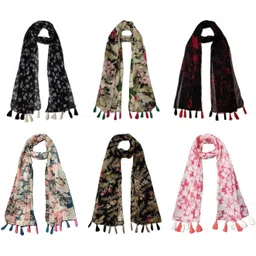 stolevilla Floral Print Chiffon Women Multicolor Scarf, Stole, Fancy Scarf-picture-26