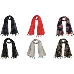 stolevilla Floral Print Chiffon Women Multicolor Scarf, Stole, Fancy Scarf-picture-34