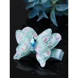 Stoln Girls Embellished Butterfly Sequinned Alligator Hair Clip-picture-47