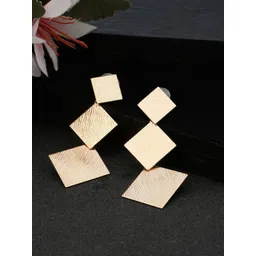 Stoln Gold-Plated Geometric Drop Earrings-picture-11