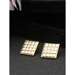 Stoln Gold-Plated Square Shaped Studs-picture-39