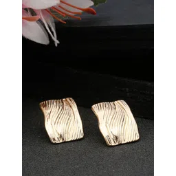 Stoln Gold-Plated Square Shaped Studs-picture-37