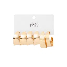 Stoln Set Of 3 Semi Circular Shaped Half Hoop Earrings-picture-32